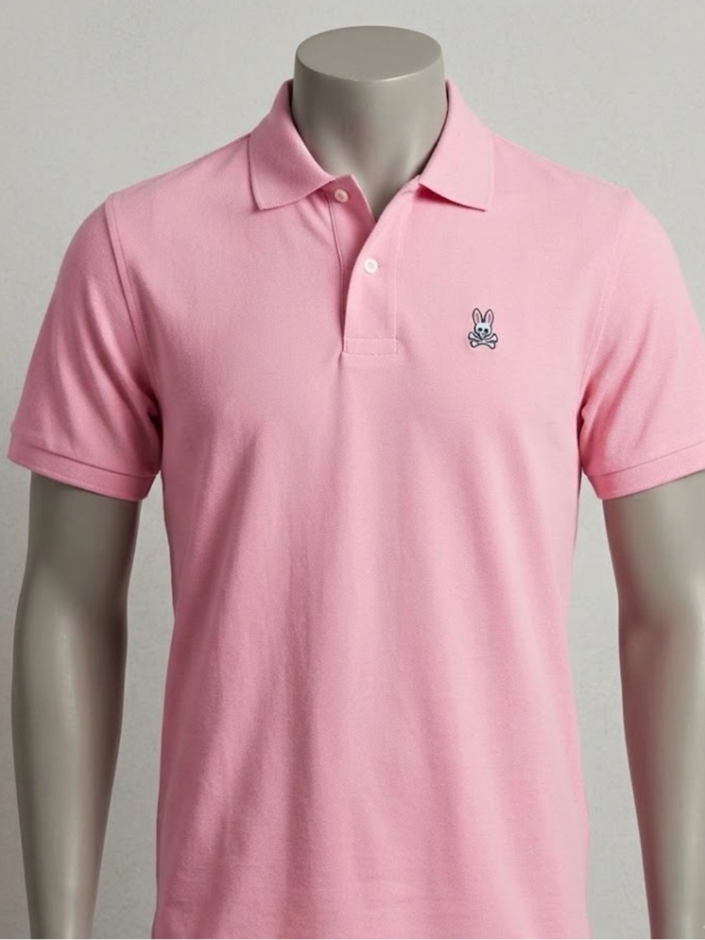 Psycho Bunny Pink Short-Sleeve Polo with Embroidered Logo